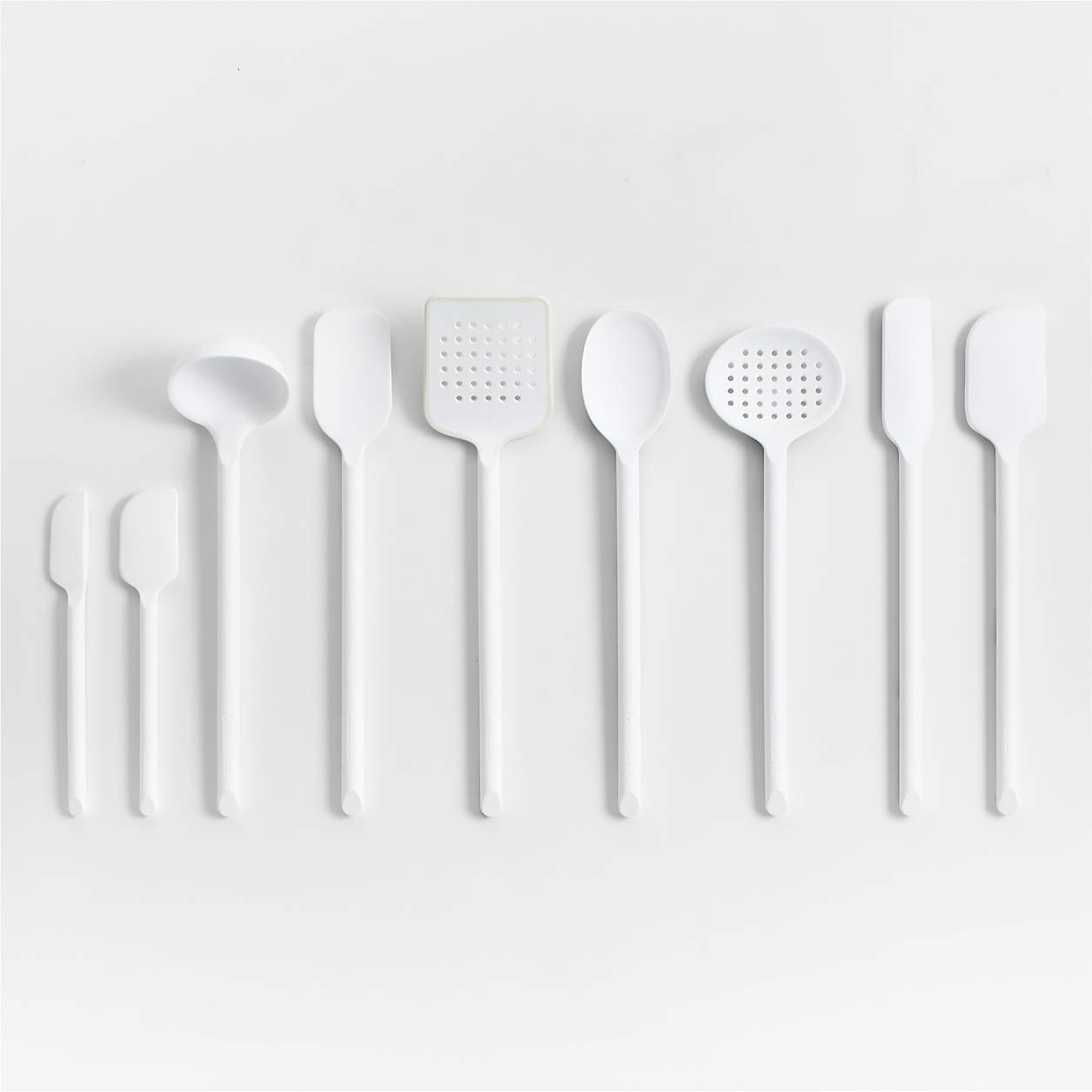 Crate & Barrel White Silicone Utensils