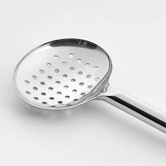 Crate & Barrel Stainless Steel Slotted Spoon