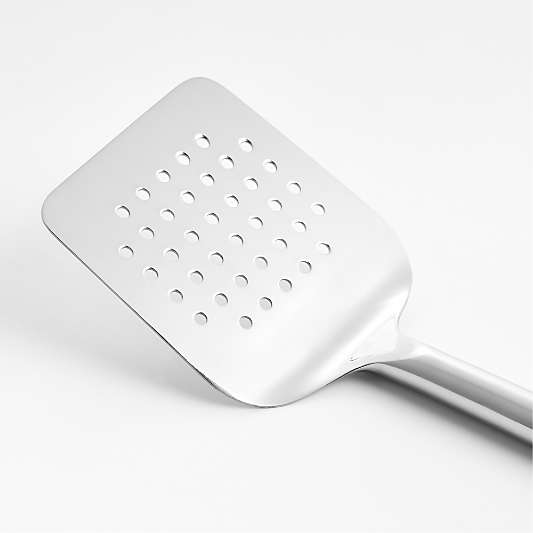 Crate & Barrel Stainless Steel Slotted Turner