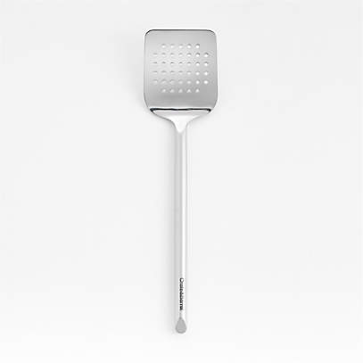 Crate & Barrel Stainless Steel Slotted Turner