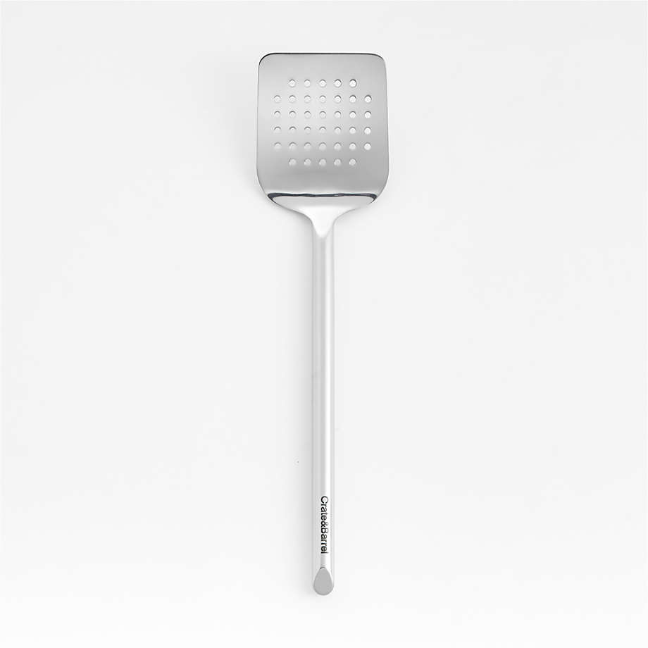 Crate & Barrel Stainless Steel Slotted Turner + Reviews | Crate & Barrel