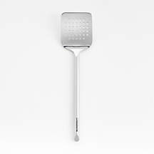 Crate & Barrel Stainless Steel Slotted Turner Spatula + Reviews | Crate & Barrel
