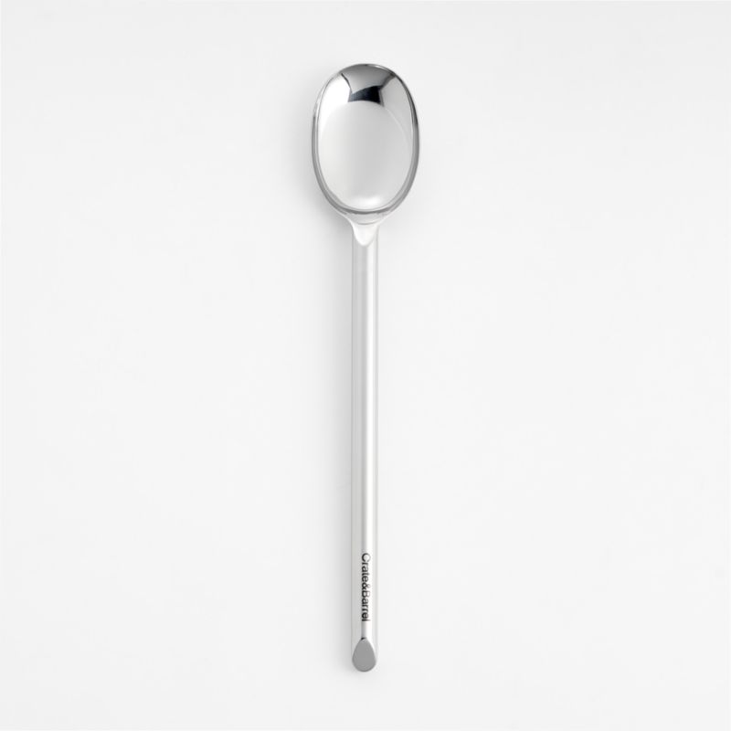 Crate and Barrel Stainless Steel Slotted Ice Scoop | Crate & Barrel