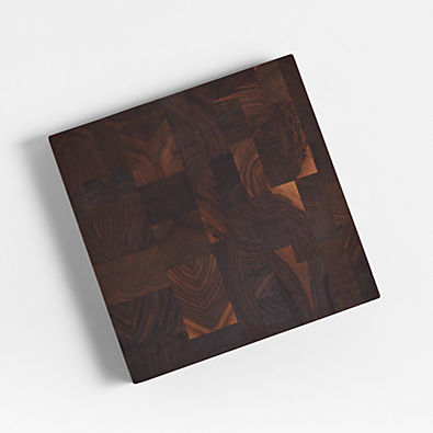 View Crate & Barrel Walnut End Grain Cutting Board 13"x13"x1.5" details