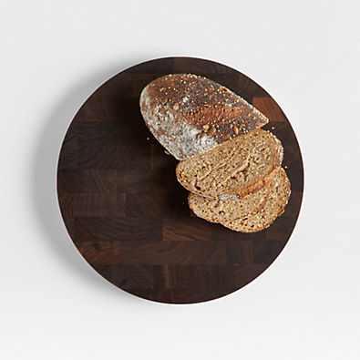 View Crate & Barrel Walnut End Grain Cutting Board 13"x1.5" details