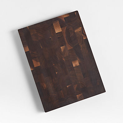 View Crate & Barrel Walnut End Grain Cutting Board 18"x13"x1.5" details