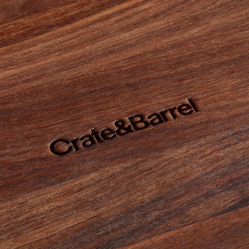 Crate & Barrel Walnut Reversible Cutting Board