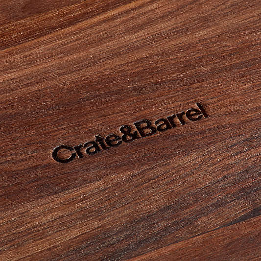 Crate & Barrel Reversible Walnut Wood Cutting Board 16"x16"x0.75"