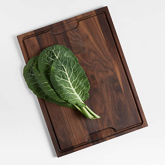 Crate & Barrel Reversible Walnut Wood Cutting Board 24"x18"x0.75"