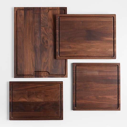 Crate & Barrel Walnut Reversible Cutting Board