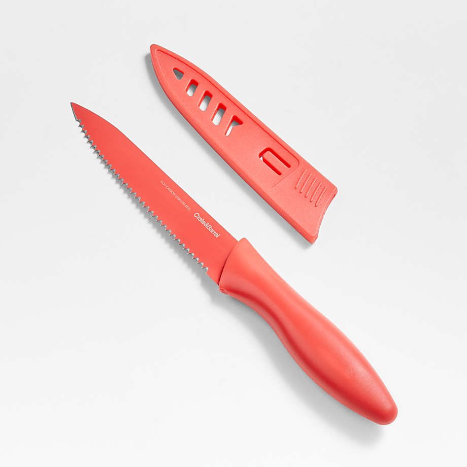 Pampered Chef, Kitchen, Pampered Chef Coated Utility Knife Serrated Blade  New In Packaging