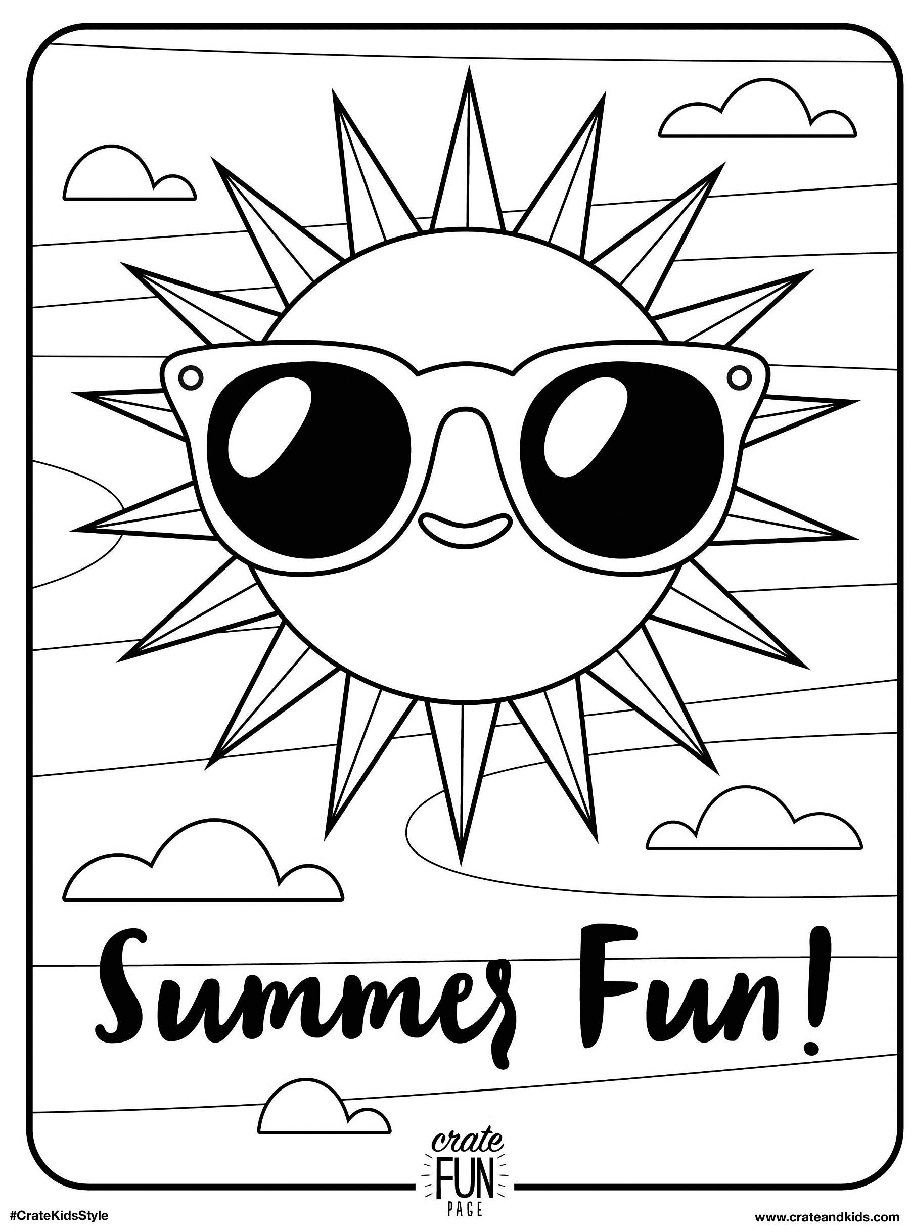 fun summer coloring pages