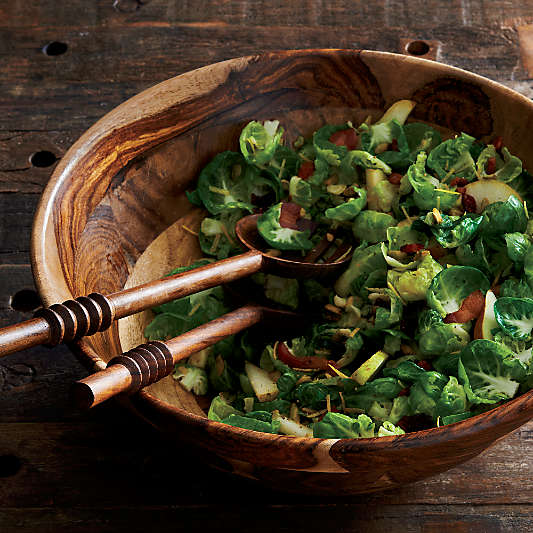 Carson 14.75" Acacia Wood Salad Serving Bowl