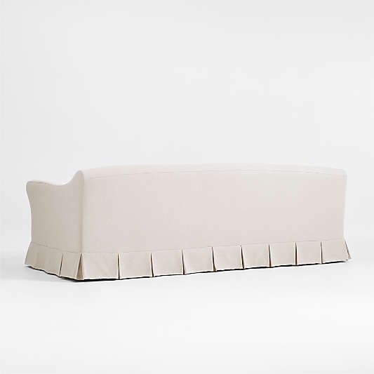 Crawford 90" Slipcovered Sofa with Box-Pleated Skirt by Jake Arnold