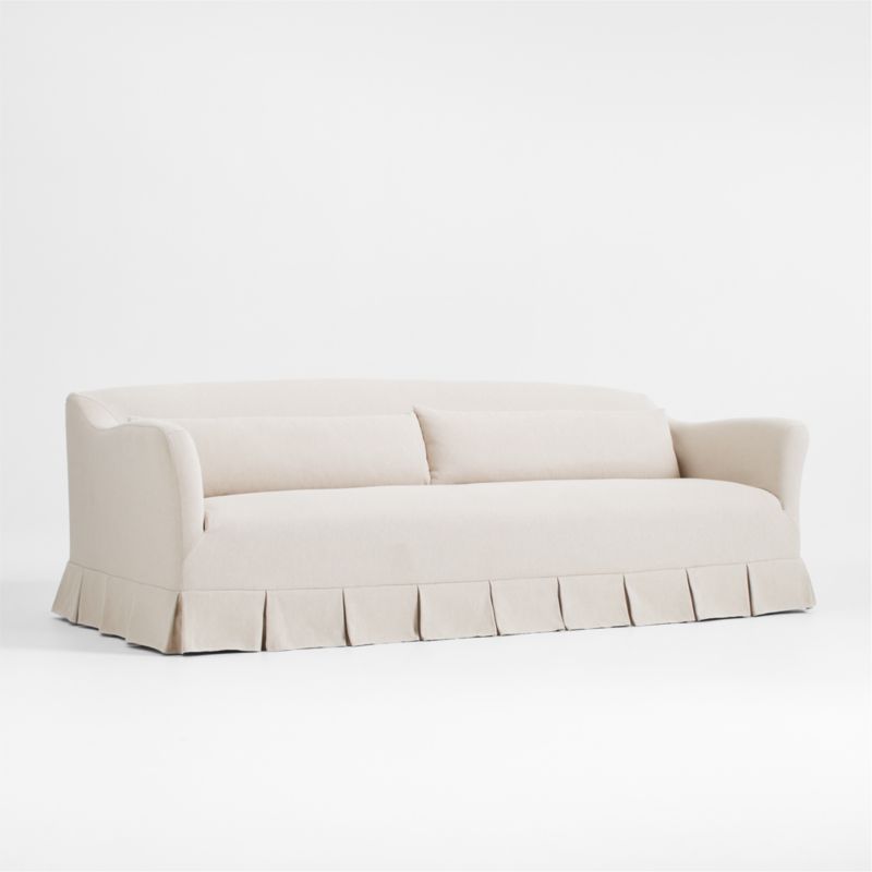 Crawford 90" Slipcovered Sofa with Box-Pleated Skirt by Jake Arnold - image 4 of 10