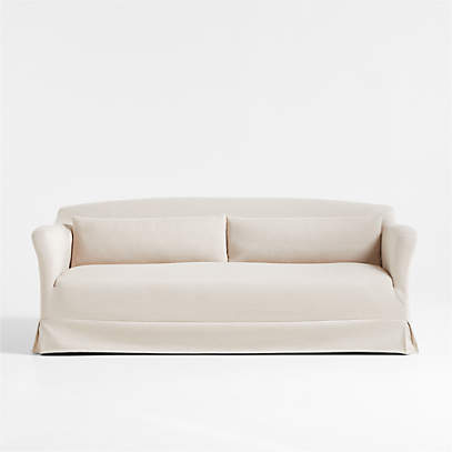 Crate and barrel slipcovered shop sofa