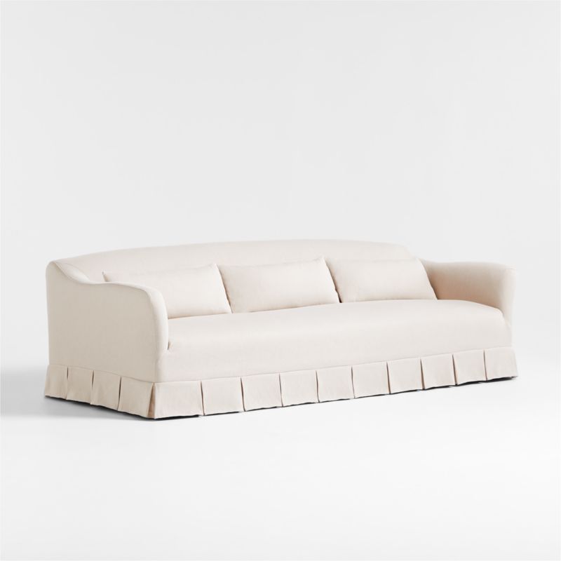 Crawford Grande Slipcovered Sofa with Box-Pleated Skirt by Jake Arnold - image 4 of 9