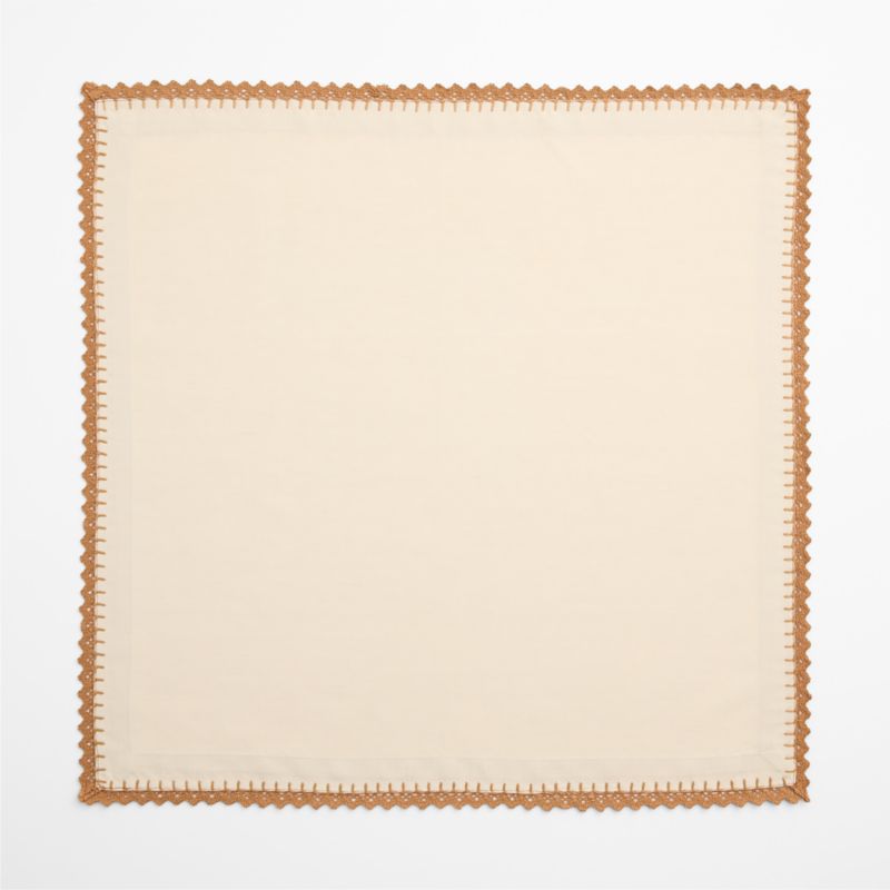 Crochet Lace Linen Cotton Dinner Napkin, Set of 4 - image 1 of 3