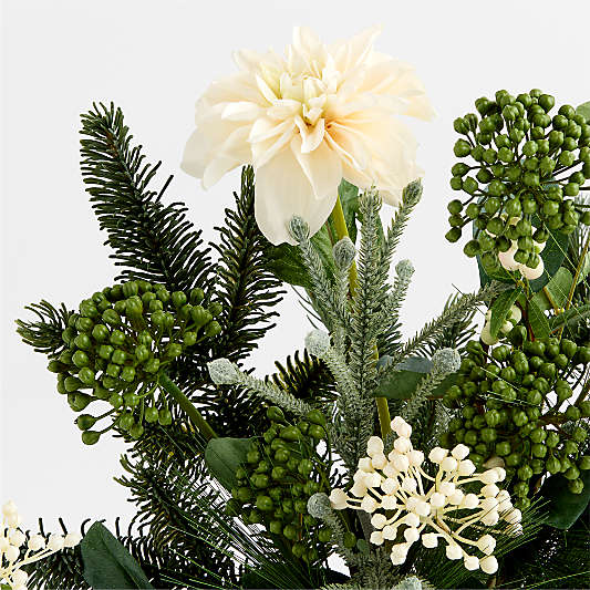 Faux Cream and Green Stem Bundle