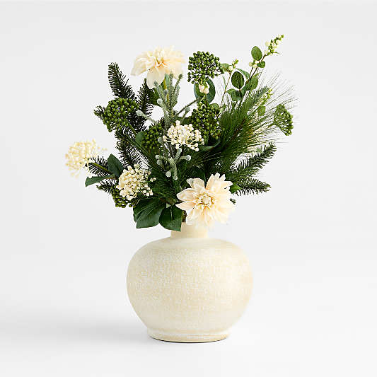 Faux Cream and Green Stem Bundle