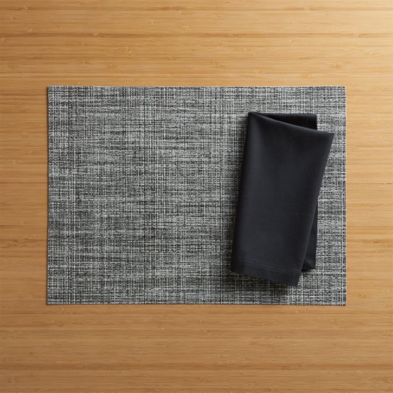 Chilewich ® Rectangular Crepe Grey Easy-Clean Vinyl Placemat - image 8 of 11