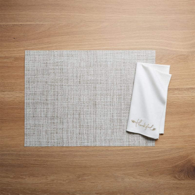 Chilewich ® Rectangular Crepe Neutral Easy-Clean Vinyl Placemat