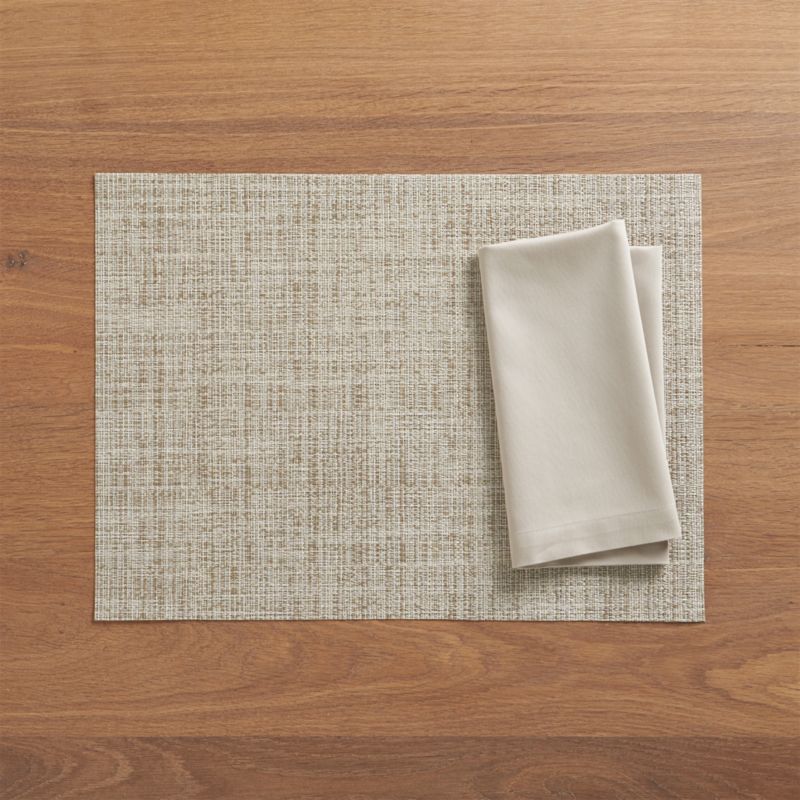 Chilewich ® Rectangular Crepe Neutral Easy-Clean Vinyl Placemat