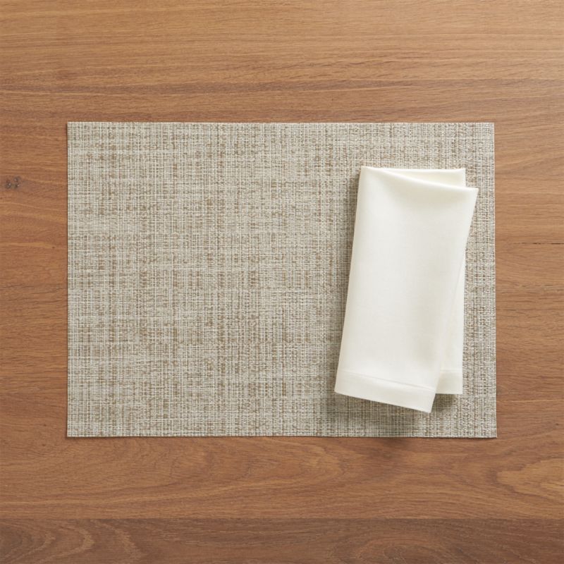 Chilewich Rectangular Crepe Neutral Vinyl EasyClean Placemat + Reviews Crate & Barrel