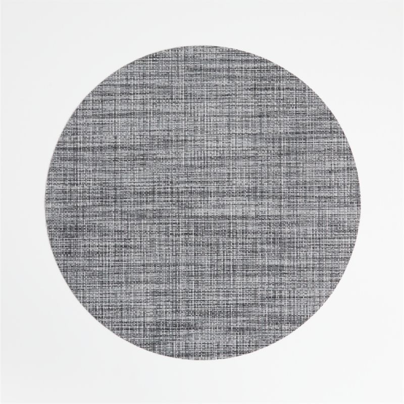 Rizzo Round Reversible Grey Faux Leather Placemat + Reviews