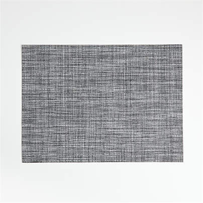 Chilewich ® Rectangular Crepe Grey Easy-Clean Vinyl Placemat