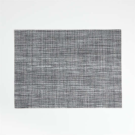 Chilewich ® Rectangular Crepe Grey Easy-Clean Vinyl Placemat