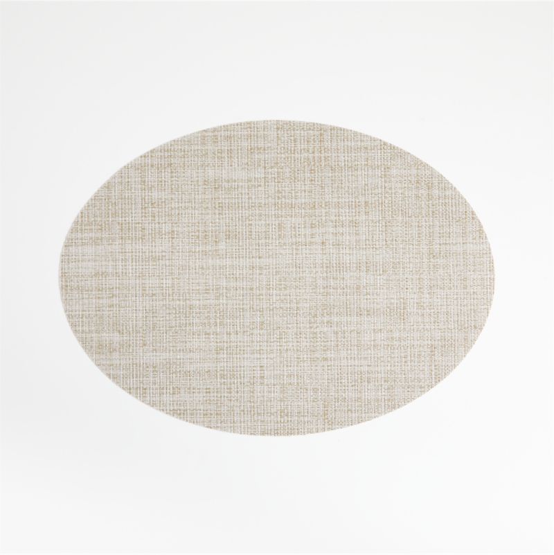 Chilewich ® Oval Crepe Neutral Easy-Clean Vinyl Placemat