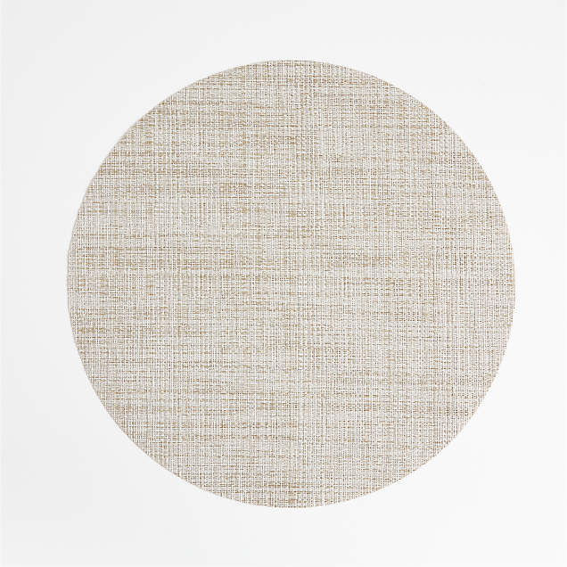 Chilewich Oval Crepe Neutral Vinyl Placemat Crate & Barrel