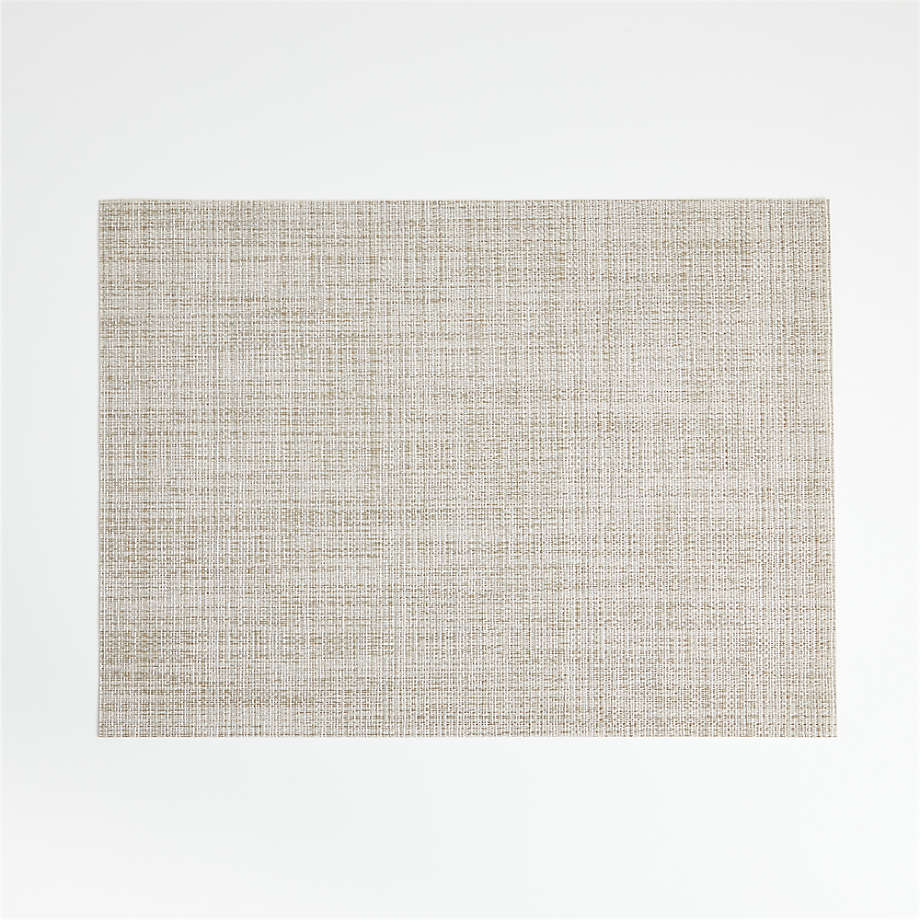 Chilewich Rectangular Crepe Neutral Vinyl Easy-Clean Placemat + Reviews | Crate & Barrel