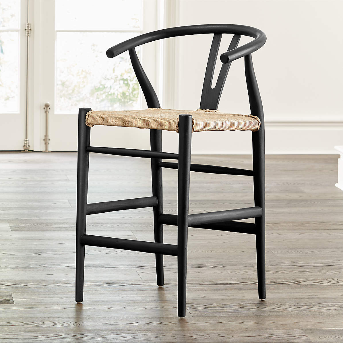 wishbone counter stool set of 2