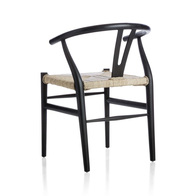 Crescent Black Rush Seat Dining Chair, Set of 4 - image 8 of 14