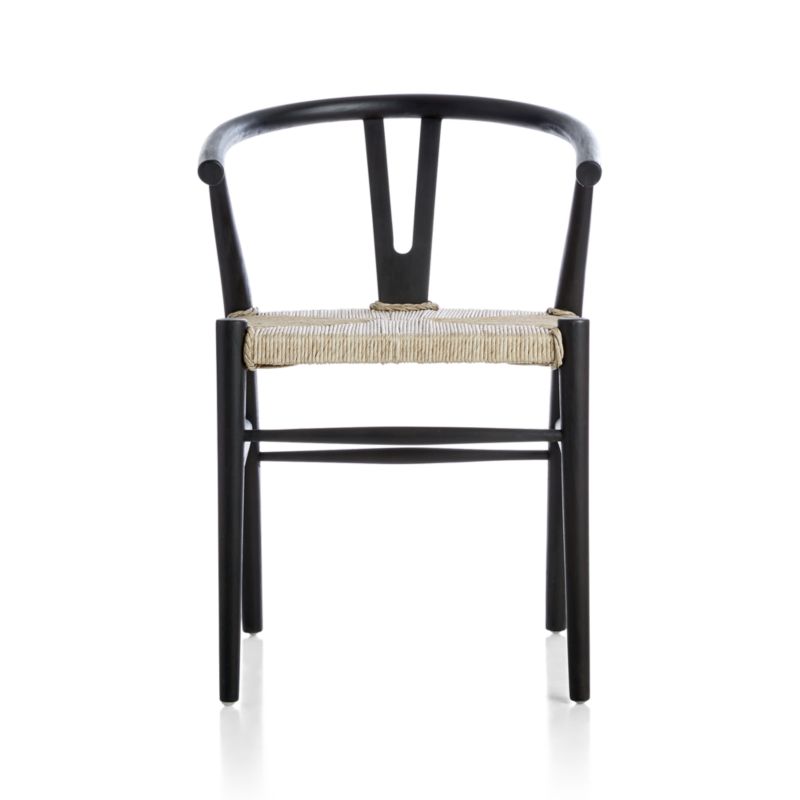 Crescent Black Rush Seat Dining Chair, Set of 4 - image 7 of 14