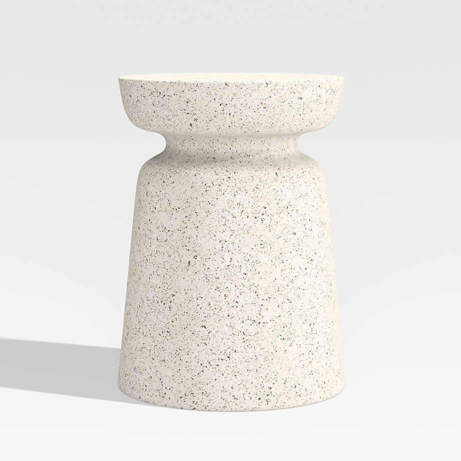 Crest Outdoor Patio Garden Stool Side Table Crate & Barrel