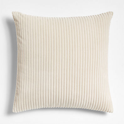 View Creste 22"x22" Ivory Throw Pillow with Down-Alternative Insert by Athena Calderone details