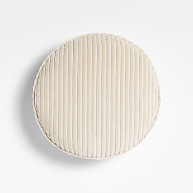 View Creste 14 Ivory Pillbox Throw Pillow by Athena Calderone details