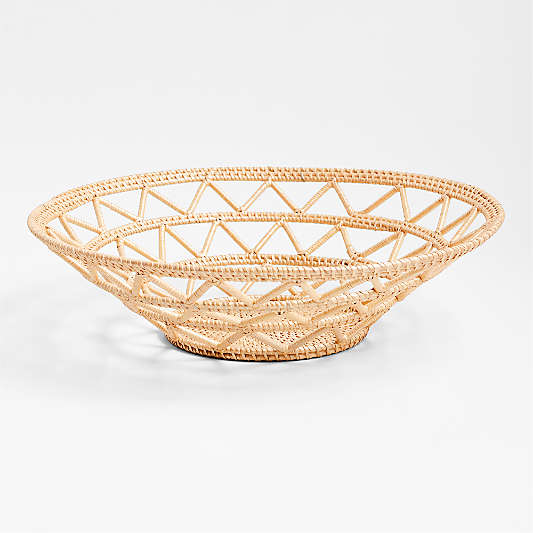 Crete 18" Woven Rattan Fruit Basket