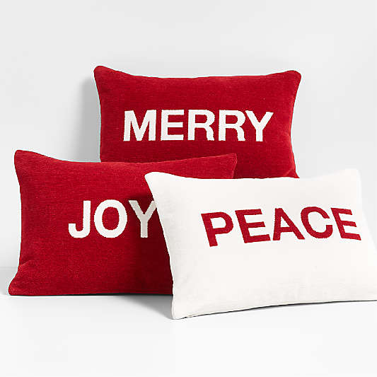 22"x15" Chenille Holiday Throw Pillows