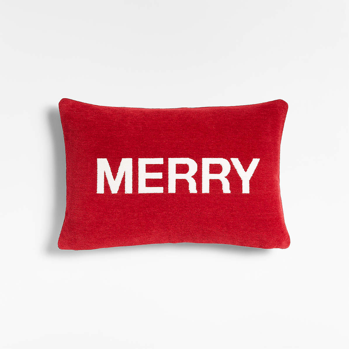 Merry Red Holiday Throw Pillow