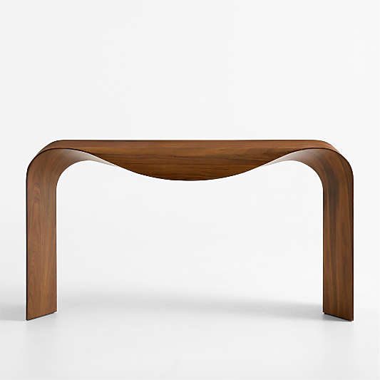 Crofton Natural Walnut Wood 60" Console Table