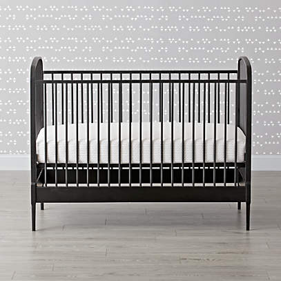 Black top metal crib