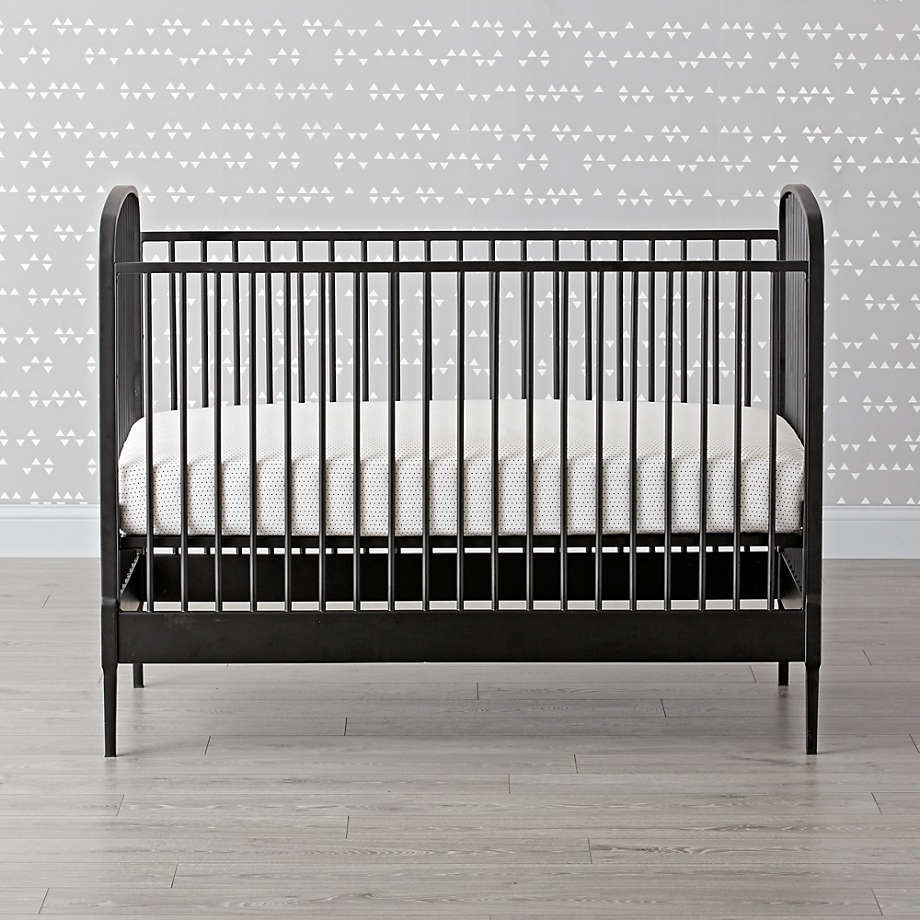 Larkin Black Metal Convertible Baby Crib Reviews Crate Kids