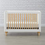 View Babyletto Lolly White & Natural 3-in-1 Convertible Crib with Toddler Bed Conversion Kit - image 9 of 13