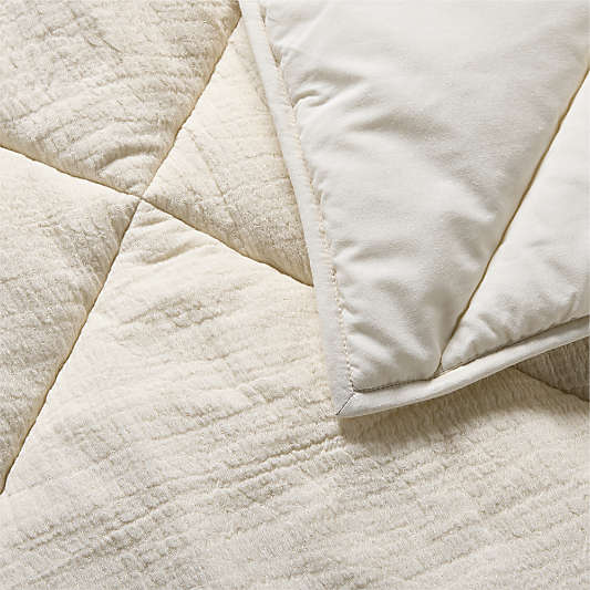 Cotton Crinkle Matelasse Calm Beige Twin/Twin XL Comforter