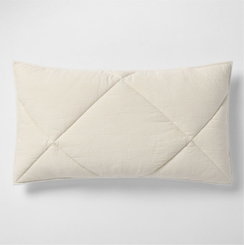 Aire Cotton Crinkle Matelasse Calm Beige King Bed Pillow Sham - image 0 of 8