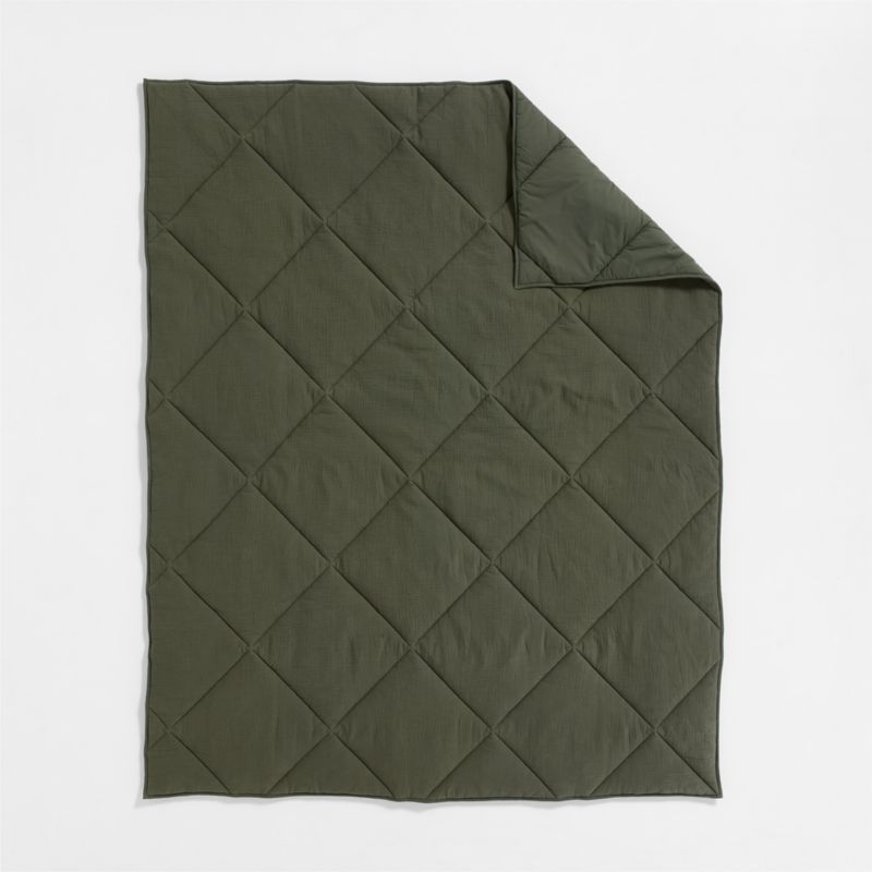 Aire Cotton Crinkle Matelasse Burnt Green Twin/Twin XL Comforter - image 7 of 8